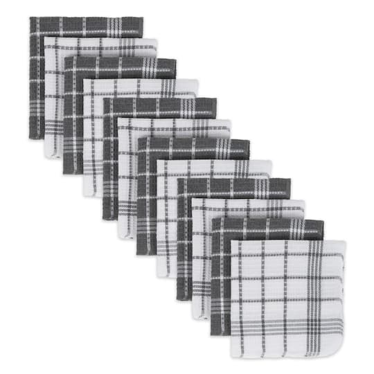 J&M Gray Waffle Weave Dishcloth, 12ct.